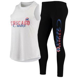 �A���u�����f�b�h ���f�B�[�X �A���_�[�E�F�A �i�C�g�E�F�A ���M���X Unbranded Women's Conceptsport White/Black Chicago Cubsonatank Top & Leggings Pajama Set Cub White �z���C�g