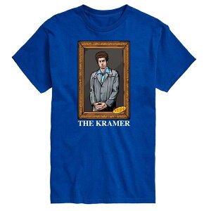 �A�j���L�����N�^�[ ���f�B�[�X �g�b�v�X T�V���c Licensed Character Men'seinfeld The Kramer Tee Blue �u���[