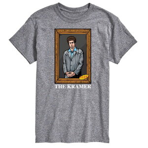�A�j���L�����N�^�[ ���f�B�[�X �g�b�v�X T�V���c Licensed Character Men'seinfeld The Kramer Tee Gray �O���[
