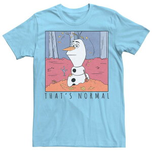 �f�B�Y�j�[ ���f�B�[�X �g�b�v�X T�V���c Disney's Frozen 2 Olaf Men's That's Normal Tee Light Blue �u���[