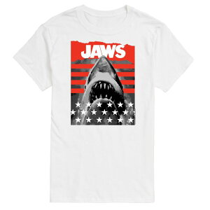 �A�j���L�����N�^�[ ���f�B�[�X �g�b�v�X T�V���c �g�[�� Licensed Character Big & Tall Jaws and Stripes Tee White �z���C�g