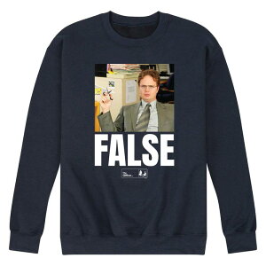 �A�j���L�����N�^�[ ���f�B�[�X �g�b�v�X T�V���c �X�E�F�b�g Licensed Character Men's The Office Dwight False Sweatshirt Navy �l�C�r�[