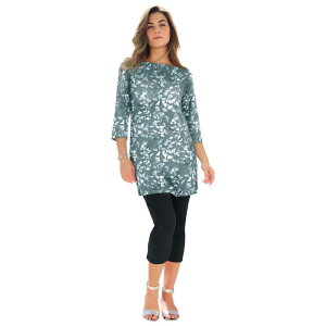 ���A�}���Y ���f�B�[�X �g�b�v�X T�V���c �v���X�T�C�Y �R�b�g�� Roaman's Women's Plusize Cotton Ultimate Boatneck Tunic With Side Slits Cool Sage �Z�[�W