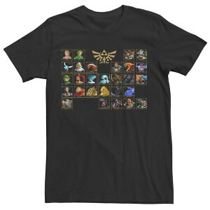 �A�j���L�����N�^�[ ���f�B�[�X �g�b�v�X T�V���c �O���t�B�b�N Licensed Character Men's Nintendo Legend of Zelda Ocarina Table Graphic Tee Black �u���b�N