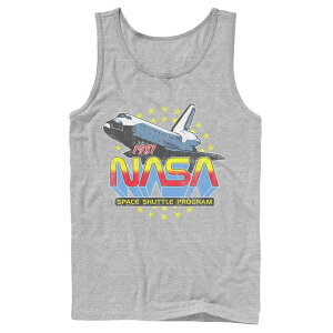 �A�j���L�����N�^�[ ���f�B�[�X �g�b�v�X T�V���c �O���t�B�b�N Licensed Character Men's NASA Retro Space Shuttle Program Graphic Tank Top Athletic Heather �w�U�[