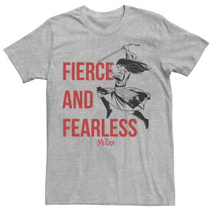 �f�B�Y�j�[ ���f�B�[�X �g�b�v�X T�V���c Disney's Mulan Live Action Fierce And Fearless Action Pose Men's Tee Athletic Heather �w�U�[