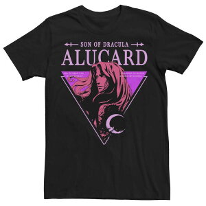 �A�j���L�����N�^�[ ���f�B�[�X �g�b�v�X T�V���c Licensed Character Men's Netflix Castlevanialucard Son Of Dracula Tee Black �u���b�N