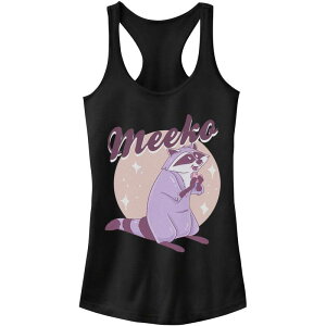 �f�B�Y�j�[ ���f�B�[�X �g�b�v�X T�V���c Juniors' Disney's Pocahontas Meeko Eating Portraitank Top Black �u���b�N