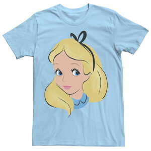 �f�B�Y�j�[ ���f�B�[�X �g�b�v�X T�V���c Disney's Alice In Wonderland Alice Men's Big Face Tee Light Blue �u���[