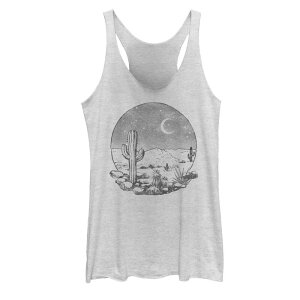 �A���u�����f�b�h ���f�B�[�X �g�b�v�X T�V���c Unbranded Juniors' Trendy Dreamy Desert Moonlightank Top White Heather �z���C�g