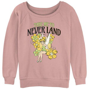 �f�B�Y�j�[ ���f�B�[�X �g�b�v�X T�V���c �O���t�B�b�N Disney's Tinkerbell Take Me To Neverland Juniors' Graphic Pullover Desert Pink �s���N