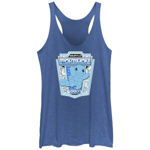 �A�j���L�����N�^�[ ���f�B�[�X �g�b�v�X T�V���c Licensed Character Juniors' Pokemon Blue Squirtle Badge 007 Tri-Blend Racerback Tank Top Royal Heather �w�U�[