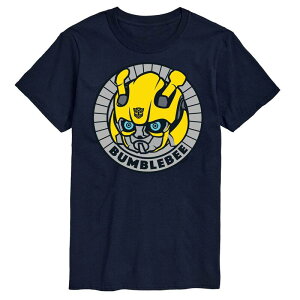 �A�j���L�����N�^�[ ���f�B�[�X �g�b�v�X T�V���c �g�[�� �O���t�B�b�N Licensed Character Big & Tall Transformers Bumblebee Badge Graphic Tee Navy �l�C�r�[