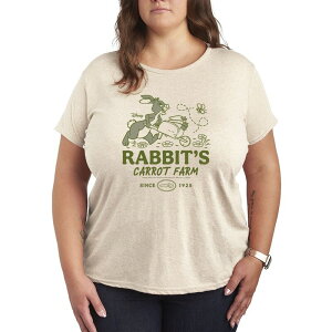 �f�B�Y�j�[ ���f�B�[�X �g�b�v�X T�V���c �v���X�T�C�Y �O���t�B�b�N Plusize Disney's Winnie The Pooh Rabbit's Carrot Farm Graphic Tee Beige �x�[�W��
