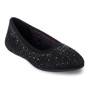 yz XPb`[Y fB[X T_ V[Y Skechers CleoR 2.0 Glitzy Daze Women's Flats Black