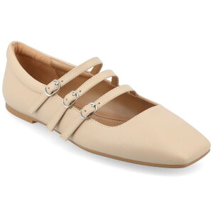 �W�����l �R���N�V���� ���f�B�[�X �V���[�Y �T���_�� Journee Collection Darlin Women's Tru Comfort Foamulti Strap Square Toe Flats Beige �x�[�W��