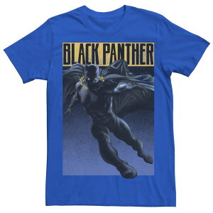 �A�j���L�����N�^�[ ���f�B�[�X �g�b�v�X T�V���c �O���t�B�b�N Licensed Character Men's Marvel Universe Black Panther Mode Graphic Tee Royal �u���b�N