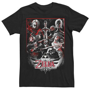 �A�j���L�����N�^�[ ���f�B�[�X �g�b�v�X T�V���c Licensed Character Men's Nintendo Legend of Zelda Skyward Sword Group Sketch Tee Black �u���b�N