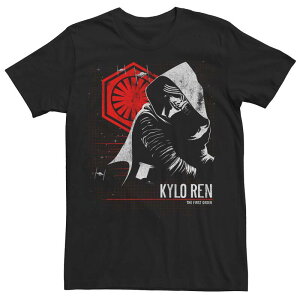�X�^�[ �E�H�[�Y ���f�B�[�X �g�b�v�X T�V���c Men'star Wars Kylo Ren Distressed Collage Poster Tee Black �u���b�N