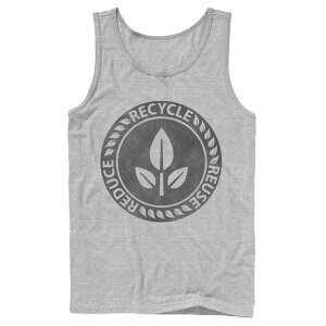 �f�B�Y�j�[ �s�N�T�[ ���f�B�[�X �g�b�v�X T�V���c ���S Disney / Pixar's WALL-E Men's The Three R's Leaf Logo Tank Top Athletic Heather �w�U�[