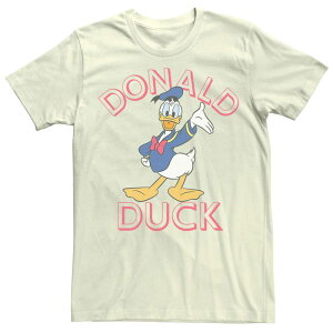 �f�B�Y�j�[ ���f�B�[�X �g�b�v�X T�V���c ���S Disney's Donalduck Happy Wave Portrait Logo Men's Tee Natural