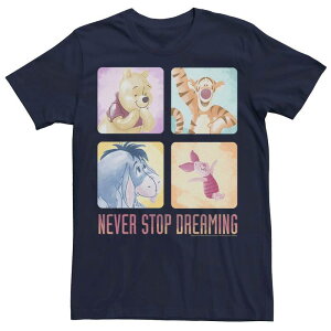 �f�B�Y�j�[ ���f�B�[�X �g�b�v�X T�V���c Disney's Winnie The Pooh Friends Never Stop Dreaming Men's Tee Navy �l�C�r�[