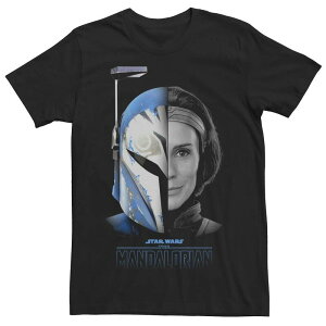 �X�^�[ �E�H�[�Y ���f�B�[�X �g�b�v�X T�V���c �g�[�� Big & Tall Star Wars: The Mandalorian Bo-Katan Split Face R17 Tee Black �u���b�N
