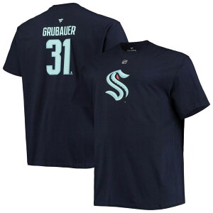 �t�@�i�e�B�N�X ���f�B�[�X �g�b�v�X T�V���c �g�[�� Men's Fanatics Branded Philipp Grubauer Deep Sea Blue Seattle Kraken Big & Tall Name & Number T-Shirt Krk Navy �l�C�r�[