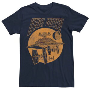 �A�j���L�����N�^�[ ���f�B�[�X �g�b�v�X T�V���c �O���t�B�b�N Licensed Character Men'star Wars Imperial Ships Retro Poster Graphic Tee Navy �l�C�r�[