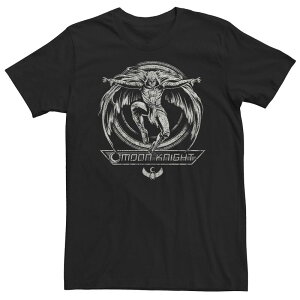 �A�j���L�����N�^�[ ���f�B�[�X �g�b�v�X T�V���c �g�[�� Licensed Character Big & Tall Marvel Moon Knight Moon Man Tee Black �u���b�N
