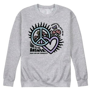 �A�j���L�����N�^�[ ���f�B�[�X �g�b�v�X T�V���c �X�E�F�b�g �O���t�B�b�N Licensed Character Men's Love Is The Answer Graphic Sweatshirt Gray �O���[