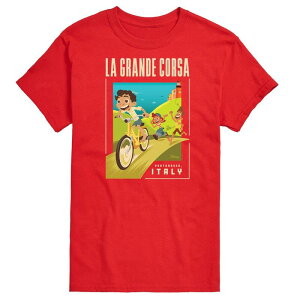 �f�B�Y�j�[ �s�N�T�[ ���f�B�[�X �g�b�v�X T�V���c �g�[�� �O���t�B�b�N Disney / Pixar's Luca Big & Talla Grande Postcard Graphic Tee Red ���b�h