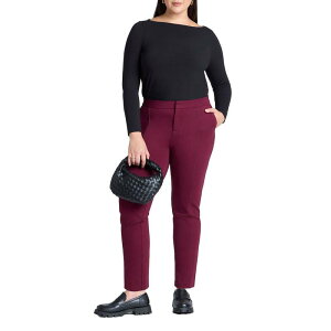 �G���N�C ���f�B�[�X �{�g���X �J�W���A���p���c �v���X�T�C�Y �v�` ELOQUII Women's Plusize Petite The Ultimate Stretch Slim Leg Pant Black �u���b�N