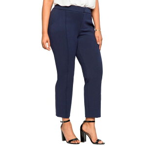 �G���N�C ���f�B�[�X �{�g���X �J�W���A���p���c �v���X�T�C�Y �v�` ELOQUII Women's Plusize Petite The Ultimate Stretch Slim Leg Pant Maritime Blue �u���[