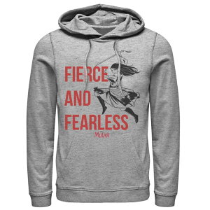 �f�B�Y�j�[ ���f�B�[�X �g�b�v�X T�V���c �p�[�J�[ Disney's Mulan Fierce And Fearless Action Pose Men's Hoodie Athletic Heather �w�U�[