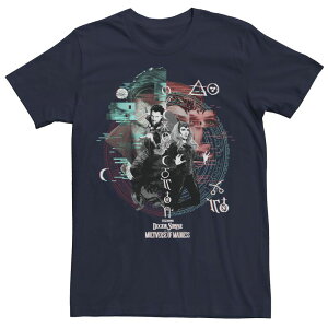 �A�j���L�����N�^�[ ���f�B�[�X �g�b�v�X T�V���c LICENSED CHARACTER Men's Marvel Doctor Strange Movie 2 Magic Glitch Tee Navy �l�C�r�[