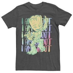 �A�j���L�����N�^�[ ���f�B�[�X �g�b�v�X T�V���c Licensed Character Men's Marvel I am Groot Colorful Dancingrootee Charcoal Heather �`���R�[��
