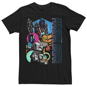 �A�j���L�����N�^�[ ���f�B�[�X �g�b�v�X T�V���c Licensed Character Men'star Wars The Mandalorian Mondo Mando Bo Katan Tee Black �u���b�N