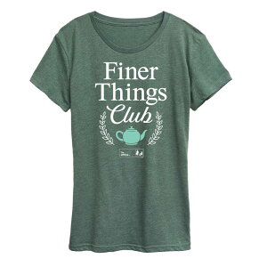 �A�j���L�����N�^�[ ���f�B�[�X �g�b�v�X T�V���c �O���t�B�b�N Licensed Character Women's The Office Finer Things Club Graphic Tee Heather Juniper �w�U�[