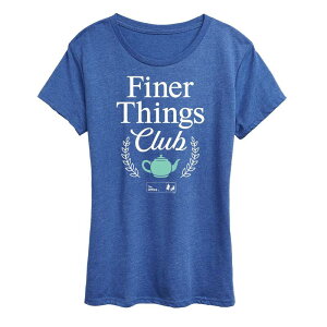 �A�j���L�����N�^�[ ���f�B�[�X �g�b�v�X T�V���c �O���t�B�b�N Licensed Character Women's The Office Finer Things Club Graphic Tee Royal Blue �u���[