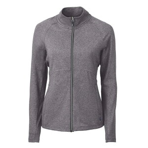 �J�b�^�[�A���h�o�b�N ���f�B�[�X �A�E�^�[ �W���P�b�g�E�u���]�� �j�b�g Cutter & Buck Adapt Knit Heatherecycled Womens Full Zip Black Heather �u���b�N