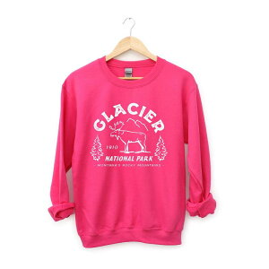 Simply Sage Market ���f�B�[�X �g�b�v�X T�V���c ���B���e�[�W �X�E�F�b�g Simply Sage Market Vintage Glacier National Park Sweatshirt Raspberry �Z�[�W