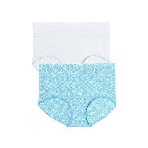 �R���t�H�[�g �`���C�X ���f�B�[�X �A���_�[�E�F�A �p���c �v���X�T�C�Y �R�b�g�� Comfort Choice Plusize Cotton Spandex Comfort Waist Brief 2-Pack Blue Mosaic Pack �u���[