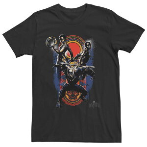 �A�j���L�����N�^�[ ���f�B�[�X �g�b�v�X T�V���c Licensed Character Men's Black Panther Big Three Tee Black �u���b�N