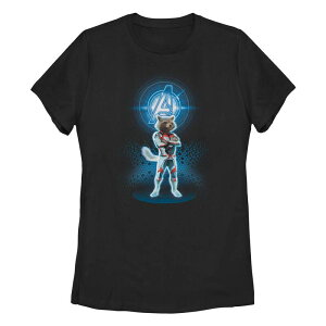 �A�j���L�����N�^�[ ���f�B�[�X �g�b�v�X T�V���c Licensed Character Juniors' Marvel Avengers Endgame Rocket Quantum Gear Tee Black �u���b�N
