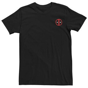 �}�[�x�� ���f�B�[�X �g�b�v�X T�V���c ���S Men's Marvel Deadpool Pocket Left Chest Logo Tee Black �u���b�N