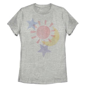 �A���u�����f�b�h ���f�B�[�X �g�b�v�X T�V���c �O���t�B�b�N Unbranded Juniors' Sun Moon Star Galactic Graphic Tee Athletic Heather �w�U�[
