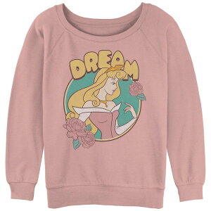 �f�B�Y�j�[ ���f�B�[�X �g�b�v�X T�V���c �p�C�� Disney'sleeping Beauty Juniors' Aurora Bubble Dream Flower Slouchy Terry Desert Pink �s���N
