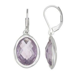 �l�[�s�A ���f�B�[�X �A�N�Z�T���[ �s�A�X�E�C�������O Napier Silver-Tone Simulated Purple Gemstone Single Drop Earrings Purple �p�[�v��