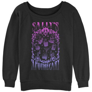 �f�B�Y�j�[ ���f�B�[�X �g�b�v�X T�V���c �p�C�� �O���t�B�b�N Disney's The Nightmare Before Christmasally's Dark Apothecary Juniors' Graphic Slouchy Terry Black �u���b�N